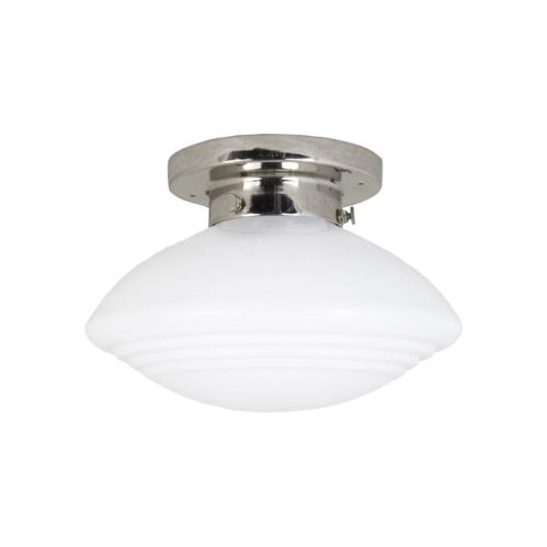 Badrumslampa Tak - Hulda - Silver, Vit - Ø24 x H17 cm - www.frokenfraken.se