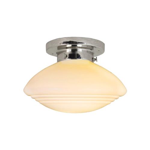 Badrumslampa Tak - Hulda - Silver, Vit - Ø24 x H17 cm - www.frokenfraken.se