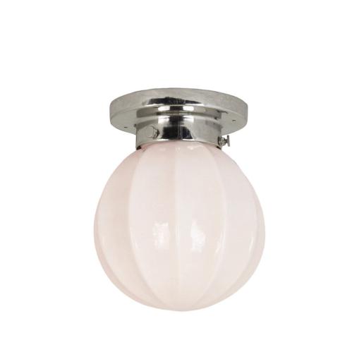 Badrumslampa Tak - Marit - Liten - Silver, Beige - Ø16 x H18 cm - www.frokenfraken.se