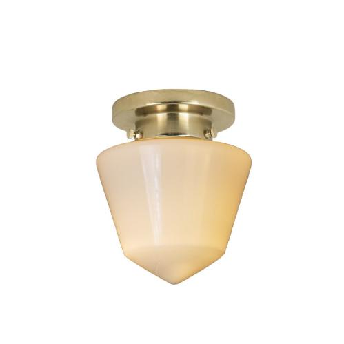 Badrumslampa Tak - Signe - Mässing, Vit - Ø16 x H18 cm - www.frokenfraken.se