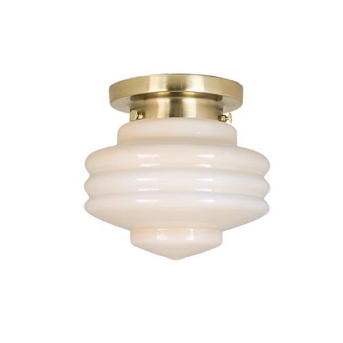 Badrumslampa - Tak - Valter - Mässing/Beige - Ø20 x H21 cm - www.frokenfraken.se