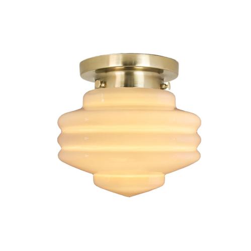 Badrumslampa - Tak - Valter - Mässing/Beige - Ø20 x H21 cm - www.frokenfraken.se