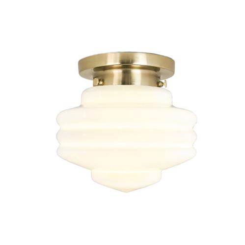 Badrumslampa - Tak - Valter - Mässing/Vit - Ø20 x H21 cm - www.frokenfraken.se