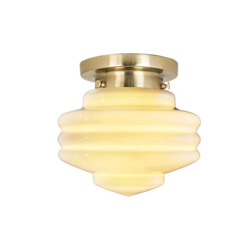 Badrumslampa - Tak - Valter - Mässing/Vit - Ø20 x H21 cm - www.frokenfraken.se