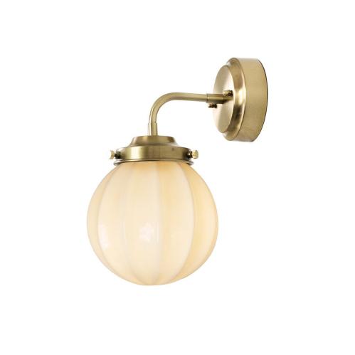 Badrumslampa Vägg - Marit - Liten - Mässing, Beige - Ø16 x H29 x D21 cm - www.frokenfraken.se