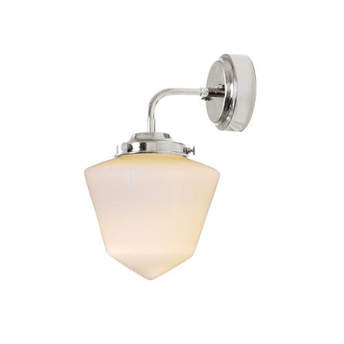 Badrumslampa Vägg - Signe - Silver, Vit - Ø16 x H29 x D21 cm - www.frokenfraken.se