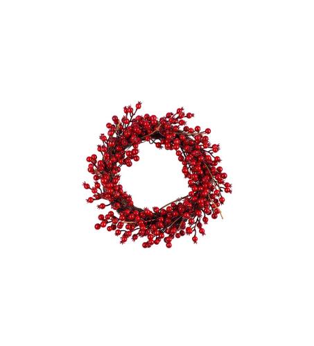 Bärkrans - Röd - ø: 48 cm - www.frokenfraken.se