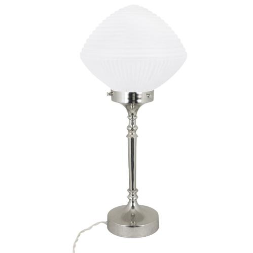 Bordslampa - Alfred - Silver, Vit - Ø24 x H61 cm - www.frokenfraken.se