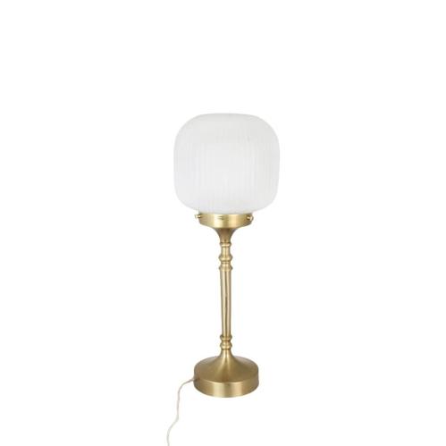 Bordslampa - Eli - Liten - Mässing, Vit - Ø22 x H56 cm - www.frokenfraken.se