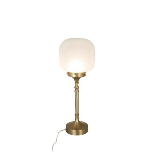Bordslampa - Eli - Liten - Mässing, Vit - Ø22 x H56 cm - www.frokenfraken.se