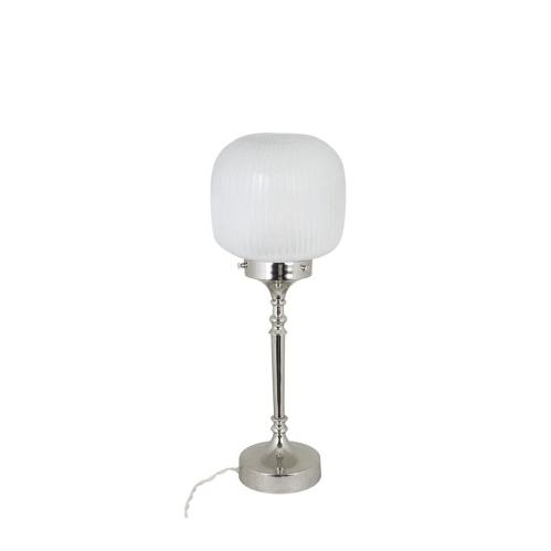 Bordslampa - Eli - Liten - Silver, Vit - Ø22 x H56 cm - www.frokenfraken.se