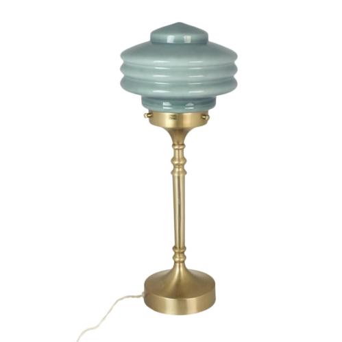 Bordslampa - Valter - Mässing/Grön - Ø20 x H56 cm - www.frokenfraken.se