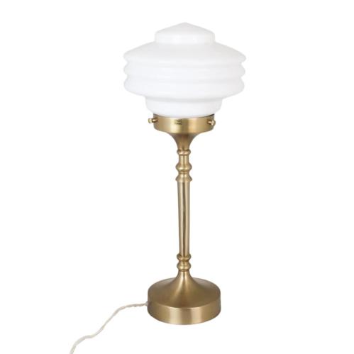 Bordslampa - Valter - Mässing/Vit - Ø20 x H56 cm - www.frokenfraken.se