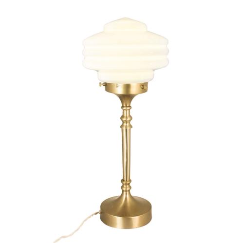 Bordslampa - Valter - Mässing/Vit - Ø20 x H56 cm - www.frokenfraken.se