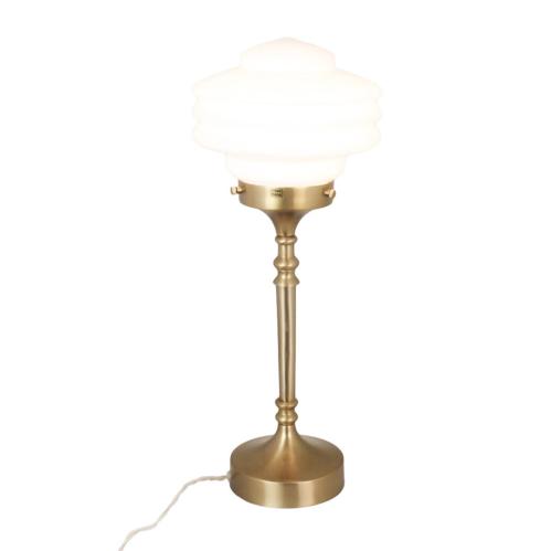 Bordslampa - Valter - Mässing/Vit - Ø20 x H56 cm - www.frokenfraken.se