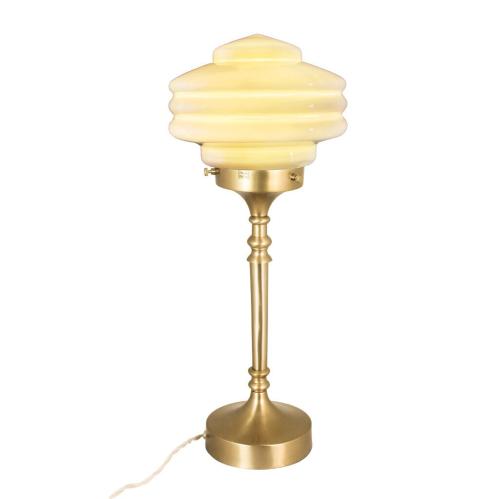 Bordslampa - Valter - Mässing/Vit - Ø20 x H56 cm - www.frokenfraken.se
