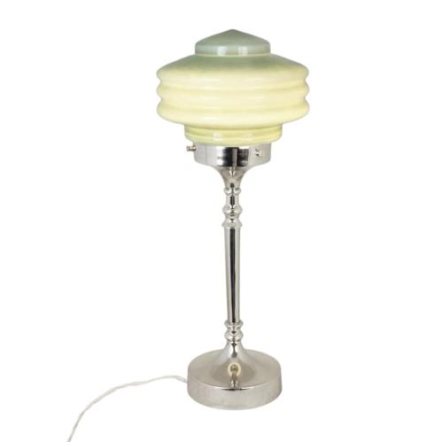 Bordslampa - Valter - Silver/Grön - Ø20 x H56 cm - www.frokenfraken.se