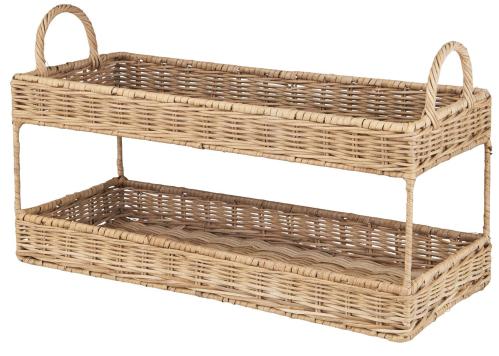 Bricka - Hylla i 2 plan med handtag - 44 x 26 x 19 cm - www.frokenfraken.se