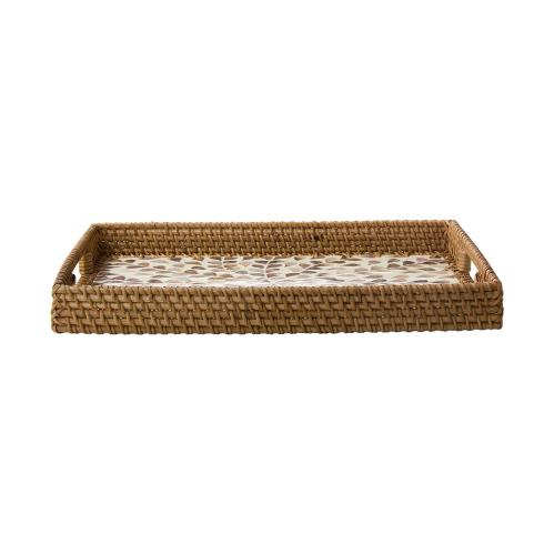 Bricka - Snäckor - Natur/beige - 38 x 28 x 4 cm - www.frokenfraken.se