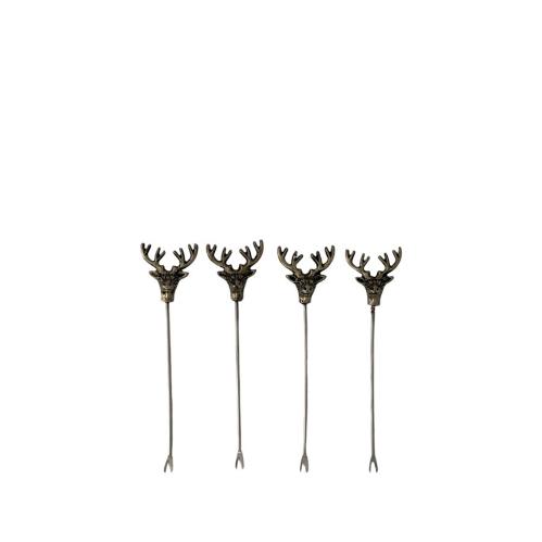 Cocktailplock pinnar 4-set - Renar - Silver - 3,1 x 12,5 cm - www.frokenfraken.se