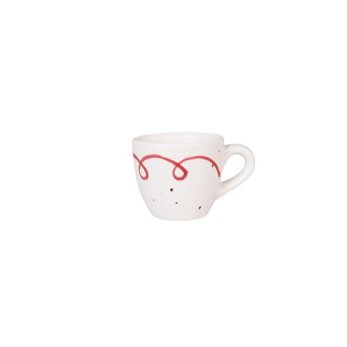 Glöggmugg - Viola Rosett - Röd/Vit - Ø6,5 x B8,5 x H5,5 cm - www.frokenfraken.se
