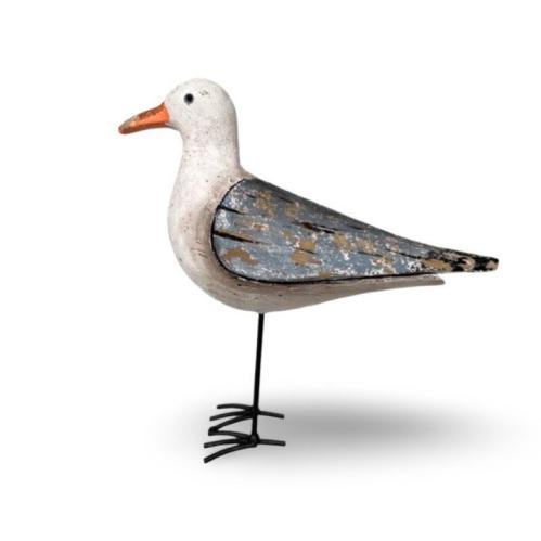 Fågel - Mås i trä - 26 cm - www.frokenfraken.se