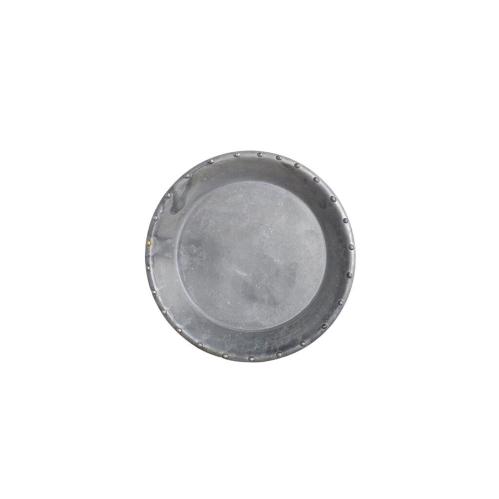 Fat - Zink - Grå - Ø12,5 x H2 cm - www.frokenfraken.se
