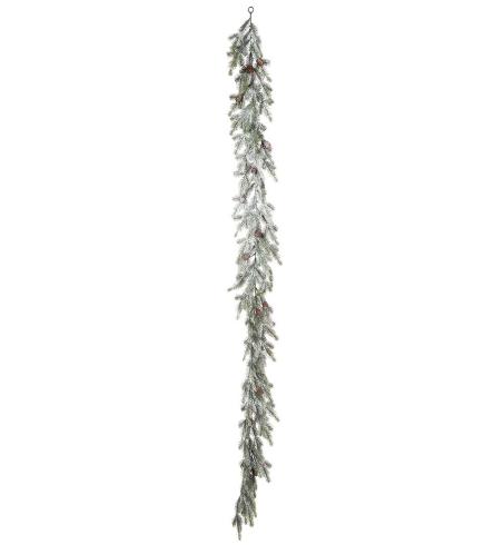 Grangirlang med frost - Grön - 190 cm - www.frokenfraken.se