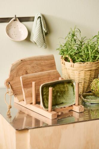 Hållare för skärbrädor och brickor - Trä - 30 x 18 cm - www.frokenfraken.se