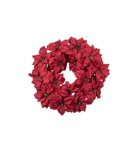 Julstjärna krans - Röd - ø30 cm - www.frokenfraken.se