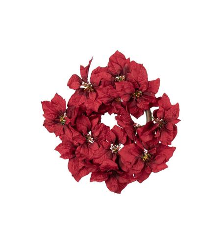 Julstjärna krans - Röd - ø50 cm - www.frokenfraken.se