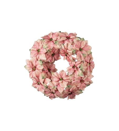 Julstjärna krans - Rosa - ø30 cm - www.frokenfraken.se