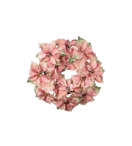 Julstjärna krans - Rosa - ø50 cm - www.frokenfraken.se