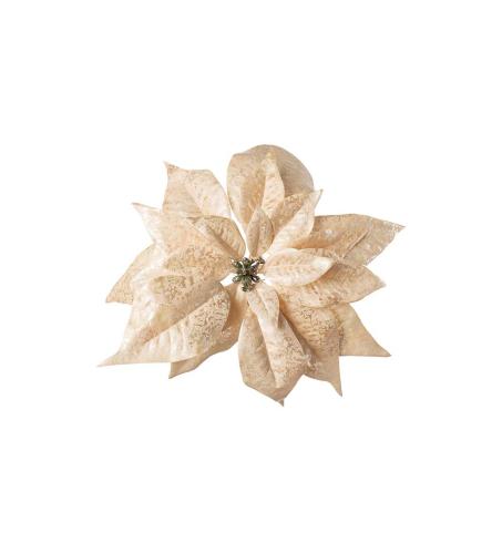Julstjärna med clips - Champagne - 24 cm - www.frokenfraken.se