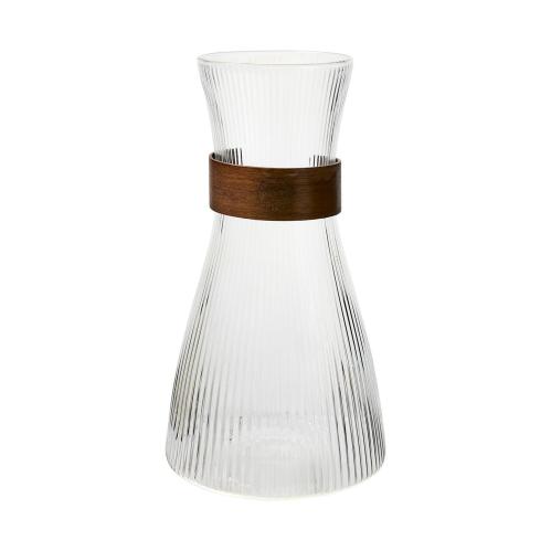 Kanna - Sia - Randigt glas & Bambu - Ø13 x 25 cm - www.frokenfraken.se