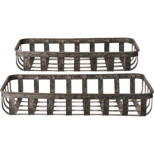 Korgset med 2 metallkorgar - 56 cm - www.frokenfraken.se