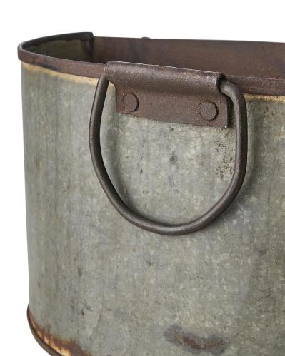 Kruka för vägg - Zink Vintage - 32 x 14 x 15 cm - www.frokenfraken.se