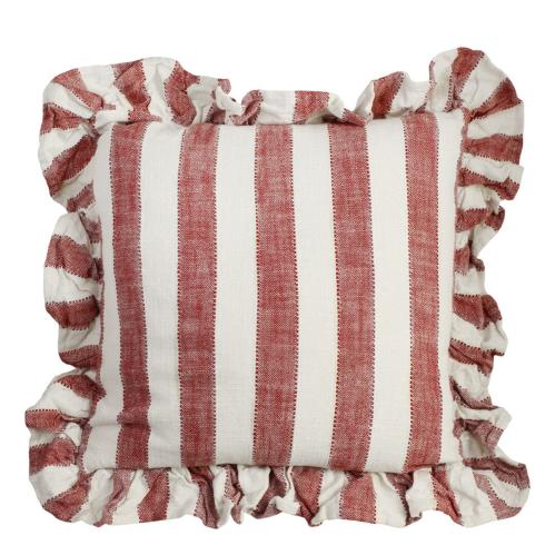 Kuddfodral - Ida Rand - Vit/Röd - L45 x B45 cm - www.frokenfraken.se