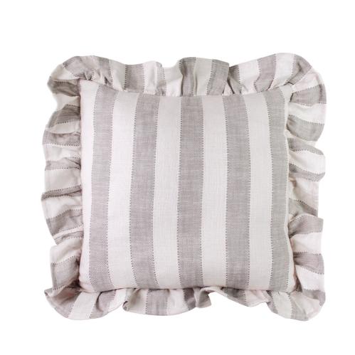 Kuddfodral - Ida Volang Randig - Vit - Beige - L45 x B45 cm - www.frokenfraken.se