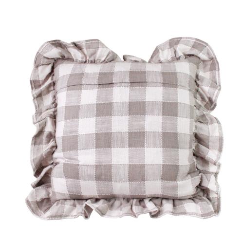Kuddfodral - Ida Volang Rutig - Vit - Beige - L45 x B45 cm - www.frokenfraken.se