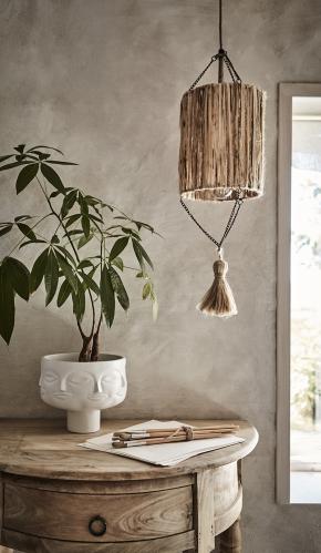 Lampskärm Taklampa - Sjögräs - Ø20 x 65 cm - www.frokenfraken.se