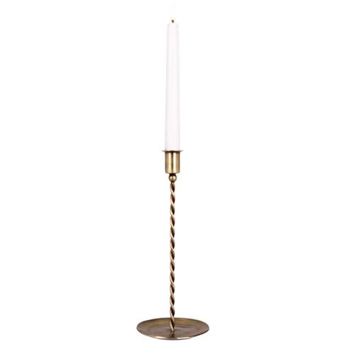 Ljusstake - Estelle - Hög - Antik Mässing - Ø10,5 x H27 cm - www.frokenfraken.se