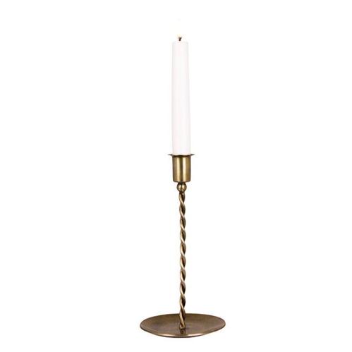 Ljusstake - Estelle - Låg - Antik Mässing - Ø10,5 x H22 cm - www.frokenfraken.se