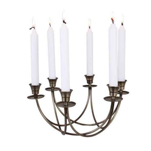 Ljusstake - Kupol - Antik Mässing - Ø30 x H16 cm - www.frokenfraken.se