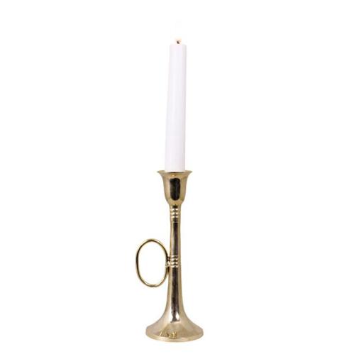 Ljusstake - Trumpet - Hög - Mässing - Ø6 x H17,5 cm - www.frokenfraken.se
