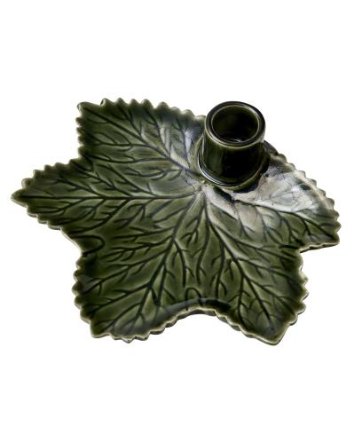 Ljusstake - Ville Löv - Grön - 15 x 4 cm - www.frokenfraken.se