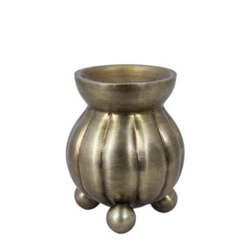 Ljusstake - Vilmer - Stor - Antik Mässing - Ø6 x H8 cm - www.frokenfraken.se