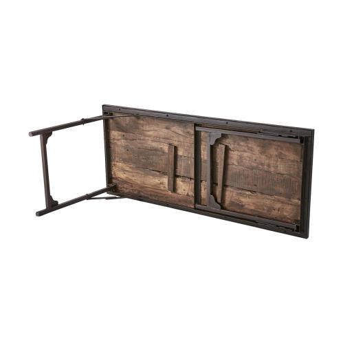 Matbord - Ihopvikbart - Gammalt trä - 150 x 62 x 72 cm - www.frokenfraken.se