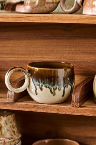 Mugg - vallvik - brun/blå - 8,7 x 6,4 x 12,7 cm - www.frokenfraken.se