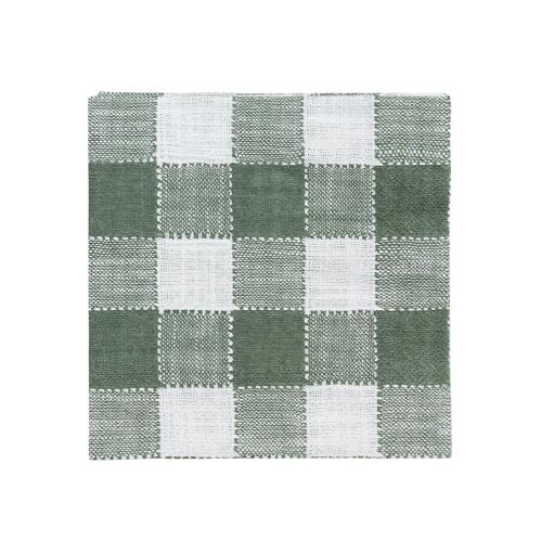 Pappersservett - Ida Ruta - Vit/Grön - L33 x B33 cm - www.frokenfraken.se